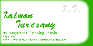 kalman turcsany business card